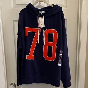 Grayson Threads Navy Sweater with Red Number